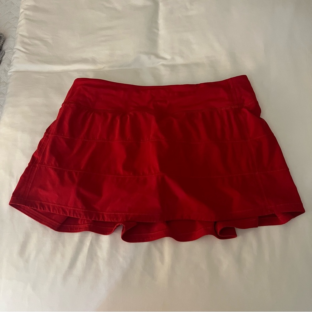 Lululemon Pace Rival Mid-Rise Skirt Red